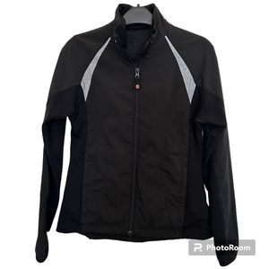 Lululemon Vintage Black Reflective Running Jacket US 2